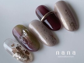 ブラウン ニュアンスネイル