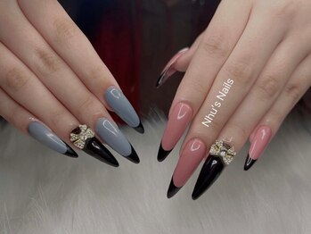 ニュウズネイルズ(Nhu’s NAILS)の写真/海外でも流行りの技術を使用!!≪早い×安い×綺麗≫で施術後の満足度◎6000円以下の長さ出しメニューあり♪