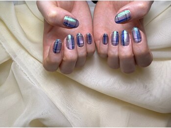 サロンレム(salon Rem.)/パラジェルネイル チェック柄