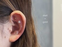 ブルー(BLUE)/耳ツボジュエリー design ¥4,000