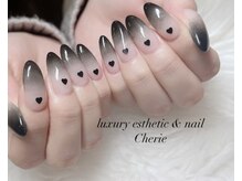 シェリエ(Cherie)/黒グラデ×ハートホロ