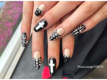 プルースラウンジ トウキョウ(Plus Lounge TOKYO)/ブラックアートネイル♪