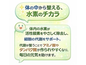 自由が丘水素サロン/身体の中から代謝をサポート