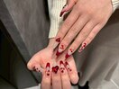 バレンタインネイル