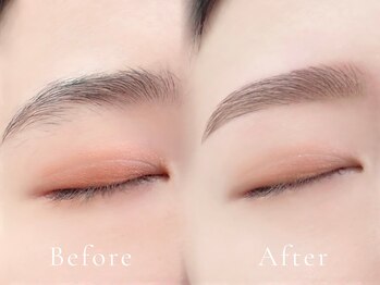 アイラッシュ＆ネイル レーヌ池袋 (Reine)の写真/〈骨格から似合わせる〉間引き×眉カラーで叶える、自然な垢抜けアイブロウ◎[池袋]