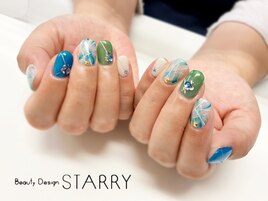 ブルー グリーン ホワイト 夏
