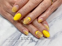 ネイルアトリエルカ(nail atelier LUCA)/M-825 大人可愛いレモンネイル