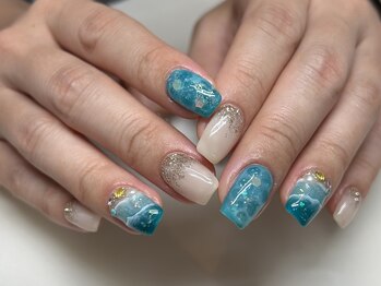 ネイルズカフェアン 飾磨店(nails cafe an)/hand : 付け放題 ¥8250