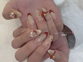 リボン(RIBBON)/【赤いクリスマスネイル】