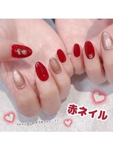 バニーアイズ 博多店(Bunny eyes)/赤ラメカラー☆