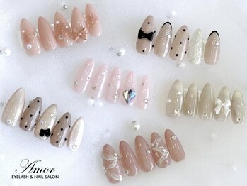 まつげエクステアンドネイルサロン アモル 恵比寿店(Amor)の写真/《リーズナブル×高技術》上品なちゅるん感・豊富なデザインの【ワンホンネイル定額コース：8900円】誕生