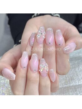 クイーンズビューティーサロン 新宿本店(Queen's beauty salon)/長さだし リボン パラジェル