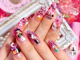 ピンクハロウィンネイル
