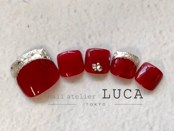 ネイルアトリエルカ(nail atelier LUCA)/W-322 ボルドーガラスフレンチ
