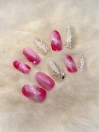 ピンク、天然石、綺麗め