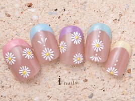 カラフルフレンチネイル11500円