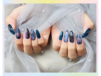 エイチワン(H1)/長さ出しネイル+定額アート