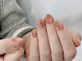 琥珀/べっ甲ネイル