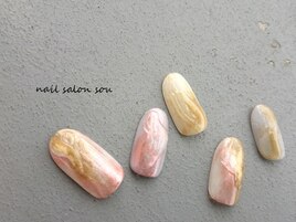 ピンクミラーニュアンスnail