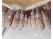 ミンズネイル(minsnail)/長さ出しチェックネイル