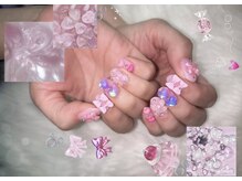 プリンセス(Princess)/ピンクリボンネイル6700円