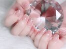 ベビーピンク×リボン
