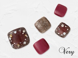 キラキラ秋カラーネイル