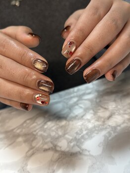 バレンタインネイル