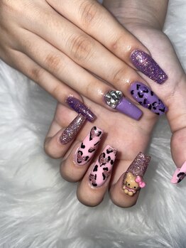 ネイルアルバ(Nail ALBA)/ヒョウ柄ネイル