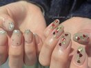 バレンタインネイル