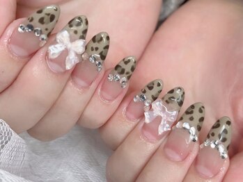 レオパードフレンチネイル