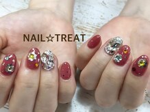 ネイルトリート 茨木駅前店(NAIL TREAT)/ホロフラワーネイル♪