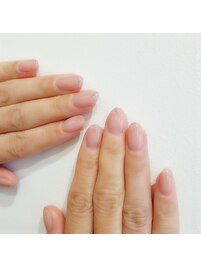 ナチュラルカラーに先端ラメ