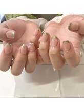 カミナネイル(KAMINA.nail)/ミラーフレンチ