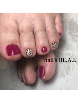 ネイルズリアル 倉敷(nail's RE.A.L)/レオパードネイル