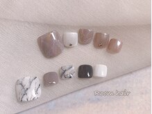 ルームヘアネイル 梅ヶ丘店(Room hair nail)/フット 大人グレージュ大理石