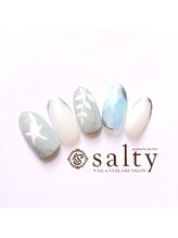 ネイルアンドアイラッシュサロン ソルティ 寺田町(salty)/手書きネイル