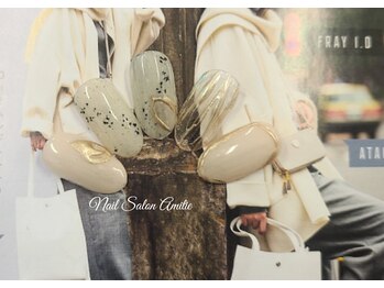 ネイルサロン アミティエ(Nail Salon Amitie)/ダルメシアン× ニュアンス △..