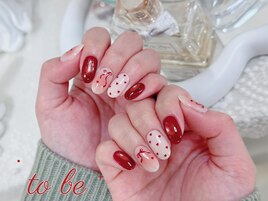 バレンタインネイル