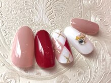アイリッシュネイル 久屋大通店(Irish Nail)/アーガイル×ピンク