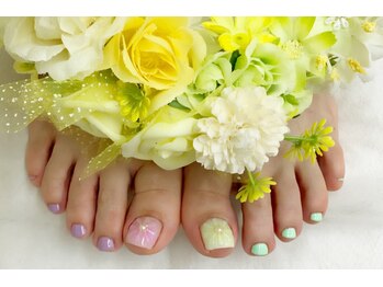 プルミエ ネイル(Premier Nail)/ぷっくりフラワー★フット