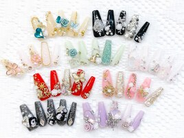 長さ出しジェル放題★薔薇