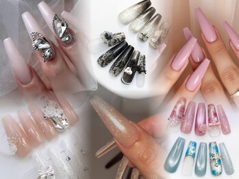 クオン(KUON)の写真/チップもスカルプもOK!美フォルムにこだわった長さだし&大人可愛いデザイン豊富!【深爪矯正メニューあり】