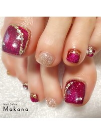 ボルドーマグフットネイル