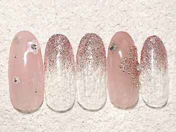 リノ ネイル(Rino nail)/3月の新作ピンクフラワー803q2