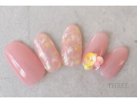 さくらピンクのうる艶ネイル