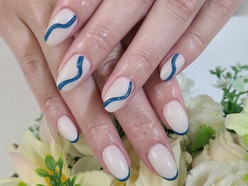 ネイルサロン ドレス(Nail Salon Dress)/【山川】ブルーニュアンス