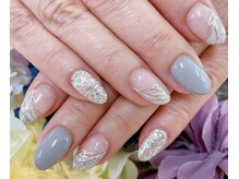 ディーネイル 天王寺(D-nail)/【小山】ミラーフレンチネイル