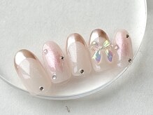 ワンアンドオンリー(One&Only)/ミラーフレンチ×リボンネイル