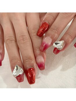 ネイルスミス 高松店(Nailsmith)/グラデーション×ビジュー